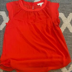 Monteau Scarlet Ruffle Sleeve Blouse